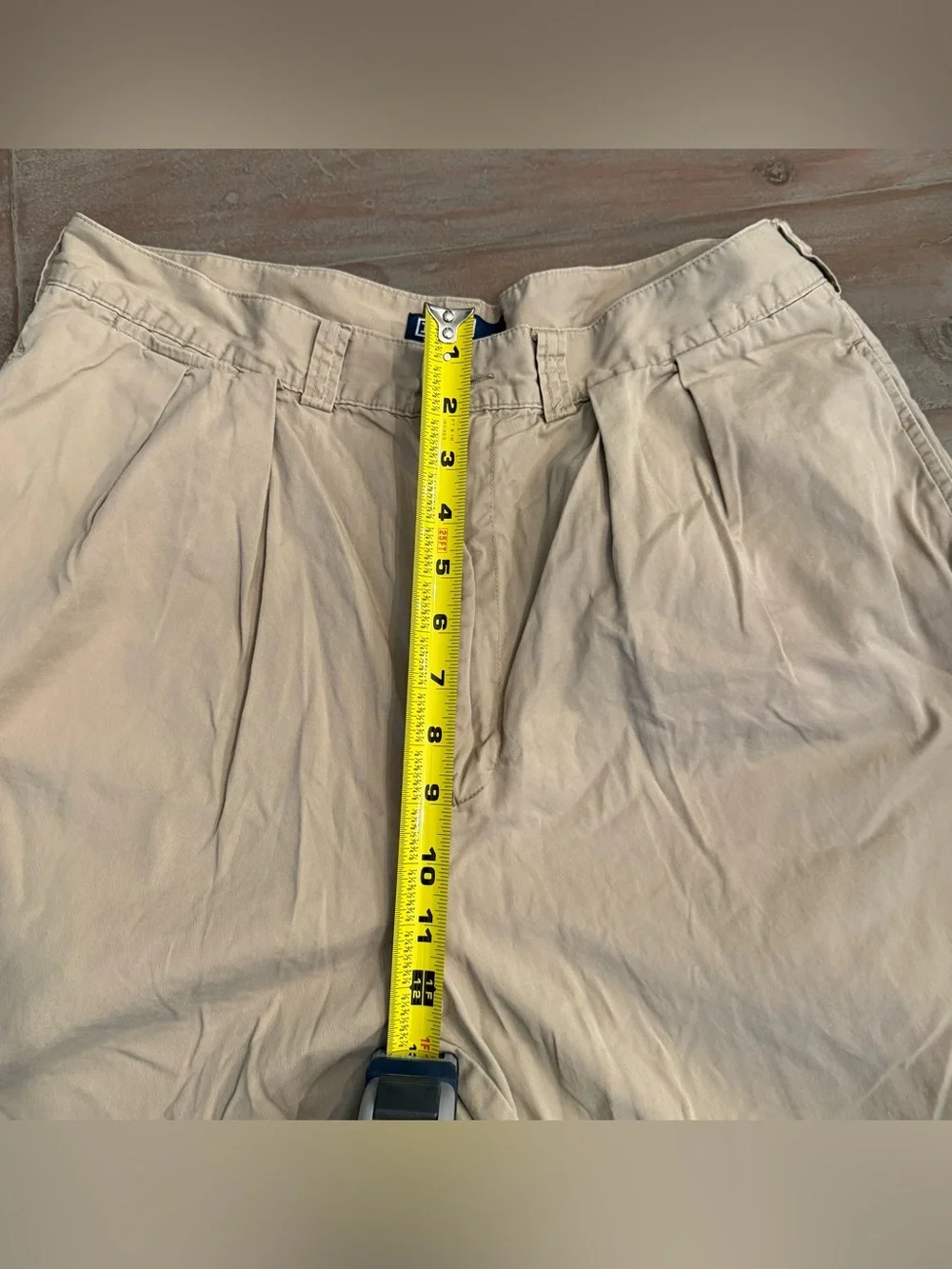 Polo Ralph Lauren Men's Beige Pleated Chino Pants Cotton Twill Straight 34x30